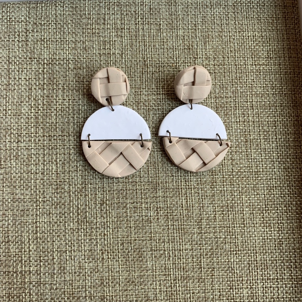 Three pairs of earrings, local maker